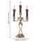 Halloween Candelabra with LED Flameless Candles Holder Battery Operated Flickering Spooky Lighting for Halloween Decorations Mental Décor Window Centerpieces